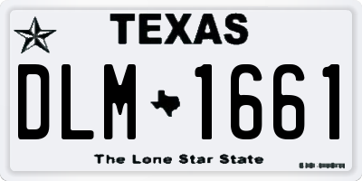 TX license plate DLM1661
