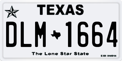 TX license plate DLM1664