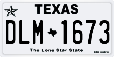 TX license plate DLM1673