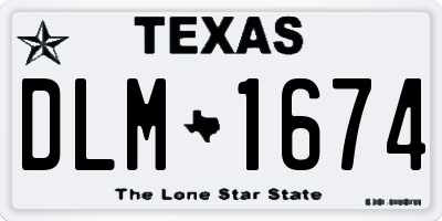 TX license plate DLM1674
