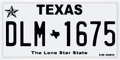 TX license plate DLM1675