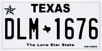 TX license plate DLM1676