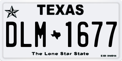 TX license plate DLM1677