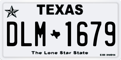 TX license plate DLM1679