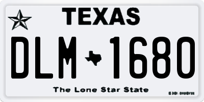 TX license plate DLM1680