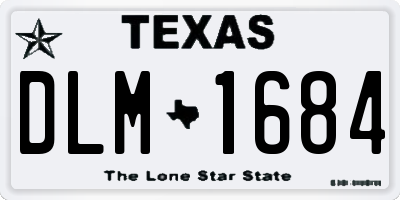 TX license plate DLM1684