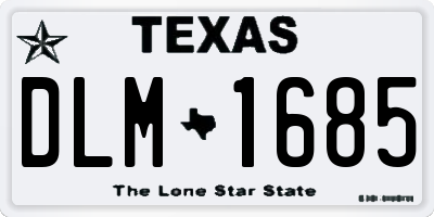 TX license plate DLM1685