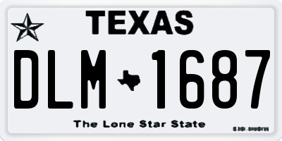 TX license plate DLM1687