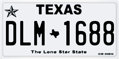 TX license plate DLM1688