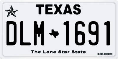 TX license plate DLM1691