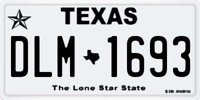 TX license plate DLM1693