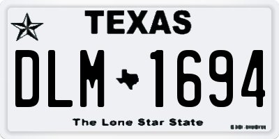 TX license plate DLM1694