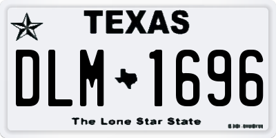 TX license plate DLM1696
