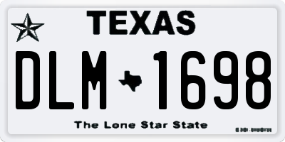 TX license plate DLM1698