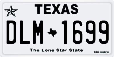 TX license plate DLM1699