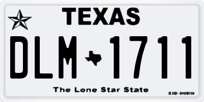 TX license plate DLM1711