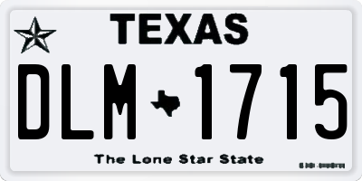 TX license plate DLM1715