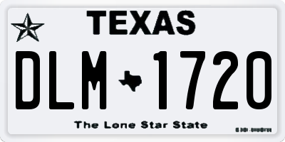 TX license plate DLM1720