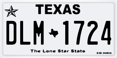 TX license plate DLM1724