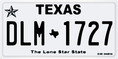 TX license plate DLM1727