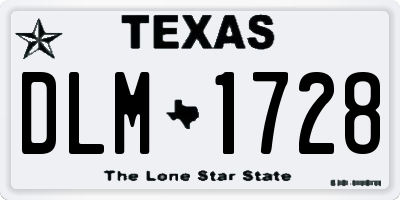 TX license plate DLM1728