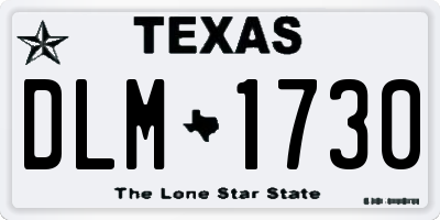 TX license plate DLM1730