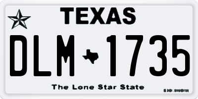 TX license plate DLM1735
