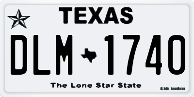 TX license plate DLM1740