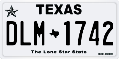 TX license plate DLM1742