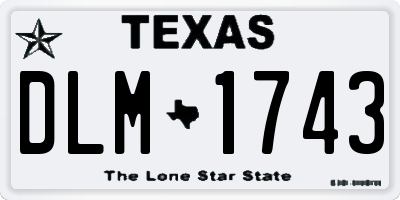 TX license plate DLM1743