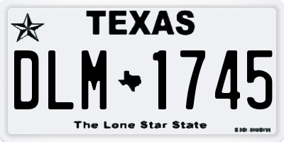 TX license plate DLM1745