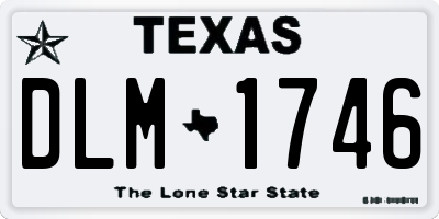 TX license plate DLM1746