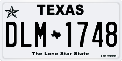 TX license plate DLM1748