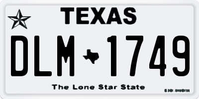 TX license plate DLM1749