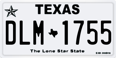 TX license plate DLM1755