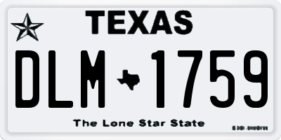 TX license plate DLM1759