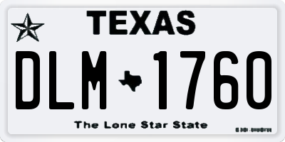 TX license plate DLM1760
