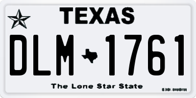 TX license plate DLM1761