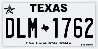 TX license plate DLM1762