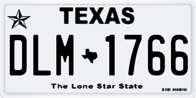 TX license plate DLM1766