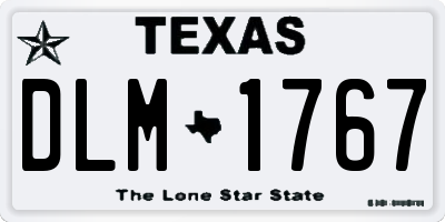 TX license plate DLM1767