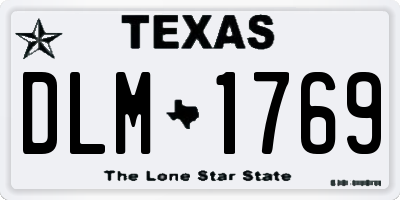 TX license plate DLM1769
