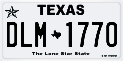 TX license plate DLM1770