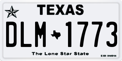TX license plate DLM1773