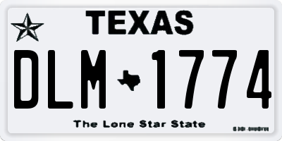 TX license plate DLM1774