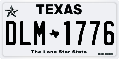 TX license plate DLM1776