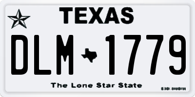 TX license plate DLM1779