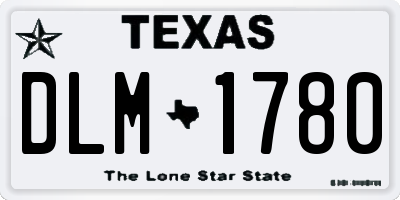 TX license plate DLM1780