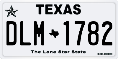 TX license plate DLM1782