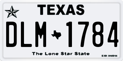 TX license plate DLM1784
